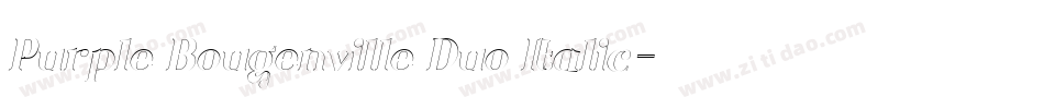 Purple Bougenville Duo Italic字体转换